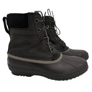 Sorel Men's Black Cheyanne II Lace Duck Boots Size 11